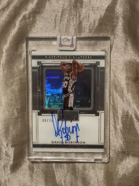 Dave Rabin Signature 2020-21 PANINI ONE and One Signatures David Robinson On Card Auto HOF ...