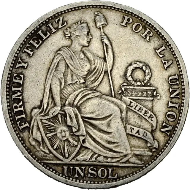 PRAGER: Peru, 1 Sol 1894, Silber [1404]#k