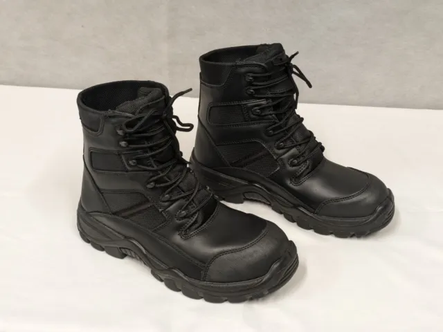 British Army Military Black Leather Hot Weather Safety Combat Boots - UK Size 7
