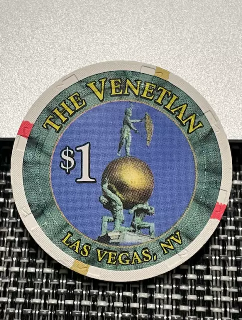 $1 The Venetian Hotel Casino Gambling Poker Token Las Vegas Nevada