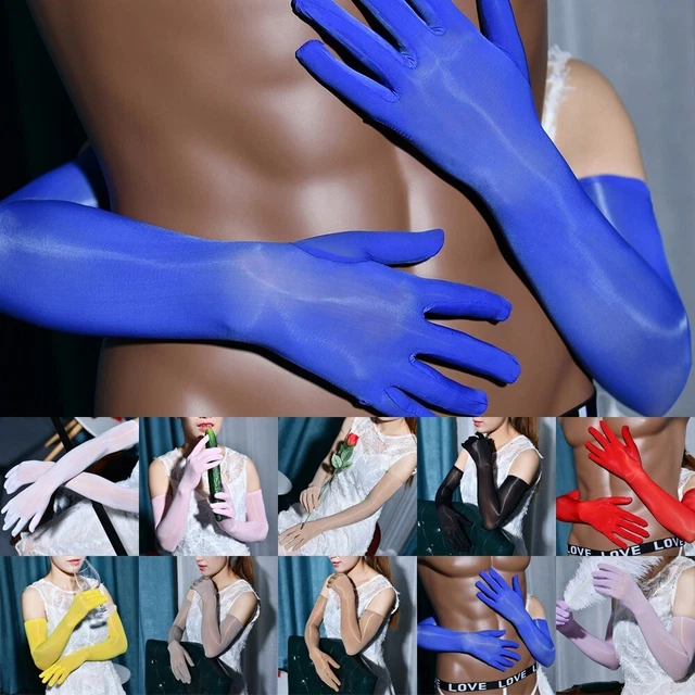 Gants unisexes du milieu du milieu du milieu Mitt brillant long bas sans couture