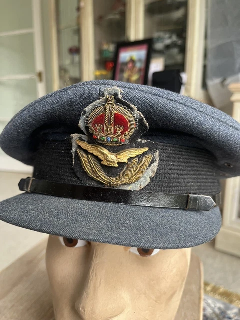 WW2 RAF OFFICERS Service Dress Peaked Cap £50.00 - PicClick UK