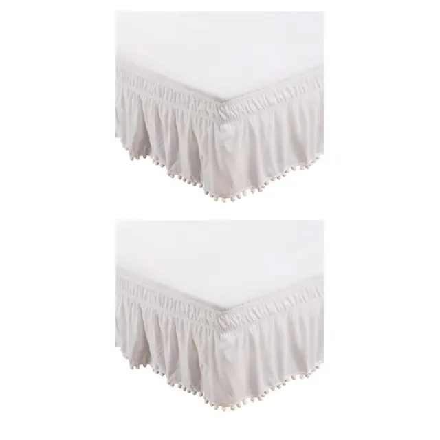 1/2/3 Home Décor Stylish And Durable Bed Skirt Easy To Clean Around Bed Valance