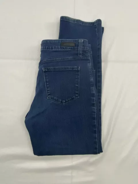 Lee Womens Classic Fit Denim Jeans Sz 12 Petite Blue Dark Wash High-Rise