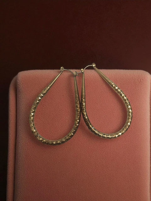 Lot De 2 Paires De Boucles D'Oreilles Anciennes Années 80 - Plaqué Or Poinçonné - Occasion