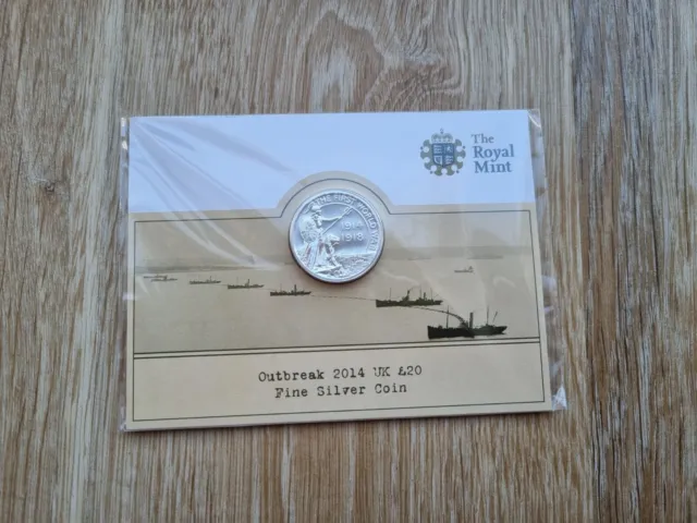 The Royal Mint - Outbreak 2014 UK £20 Fine Silver Brilliant Uncirculated Coin