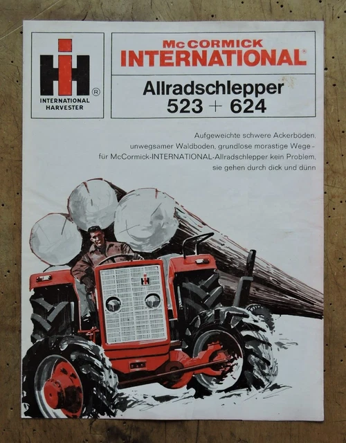 ORIG PROSPEKT IHC International McCormick 523/624 Allrad Schlepper EUR