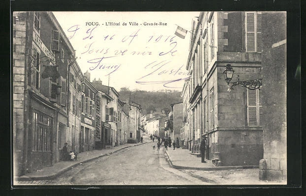 CPA Foug, L´Hôtel de Ville, Grande-Rue