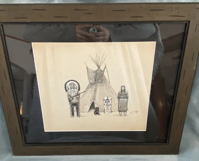 ORIGINAL CLARENCE ELLSWORTH Art Iron Eyes Cody Family 59.00 PicClick