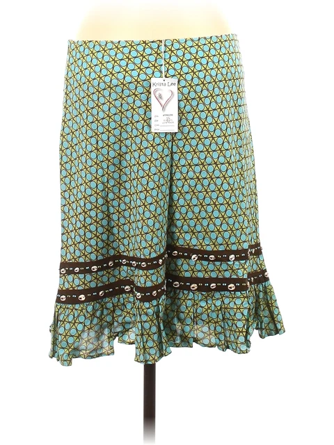 NWT Krista Lee Women Green Casual Skirt M