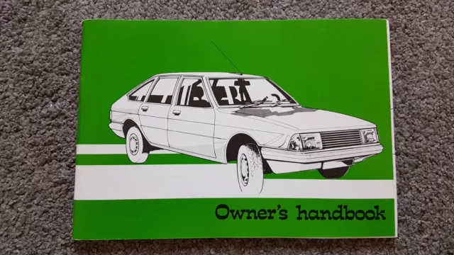 Talbot Alpine Owners Handbook New Old Stock 1980 1981