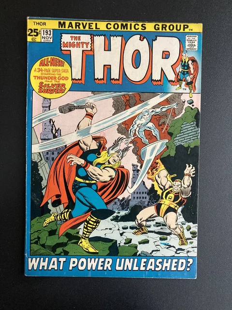 The Mighty Thor 193 Marvel Comics 1971 Silver Surfer