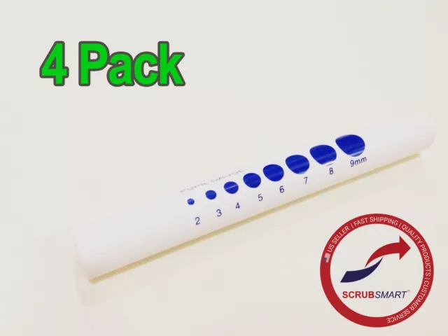 US Seller 4 LED Diagnostic Pen Light Medical Penlights  Pupil Gauge - 4 Pieces