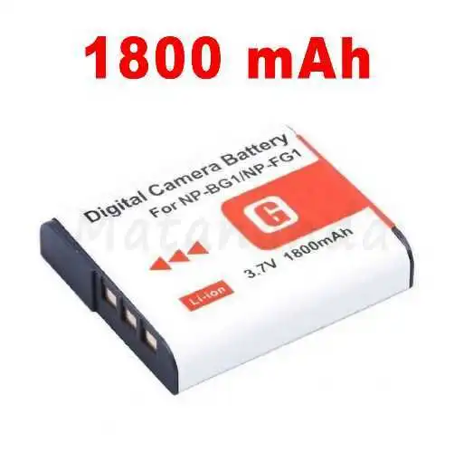 Batterie haute capacité 1850 mAh type NP-BG1 / NP-FG1 pour Sony Cybershot DSC