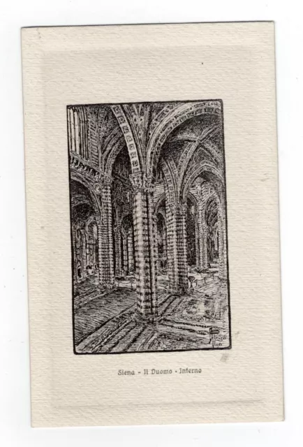 Siena  Interno  Del  Duomo   Cartolina Nr 30   Ill.  Petrucci  Ediz.giuntini Nv
