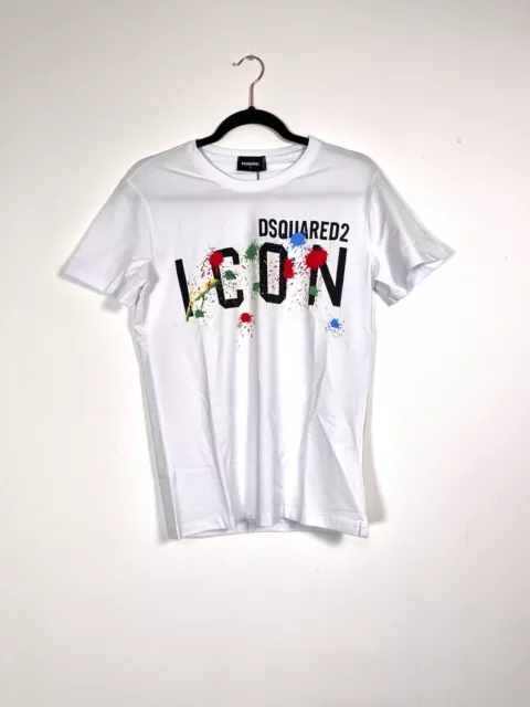 DSQUARED2 SPLASHED T-shirt, WITH BAG, BNQT FREE FAST NEXT DELIVERY CLEARANCE!!