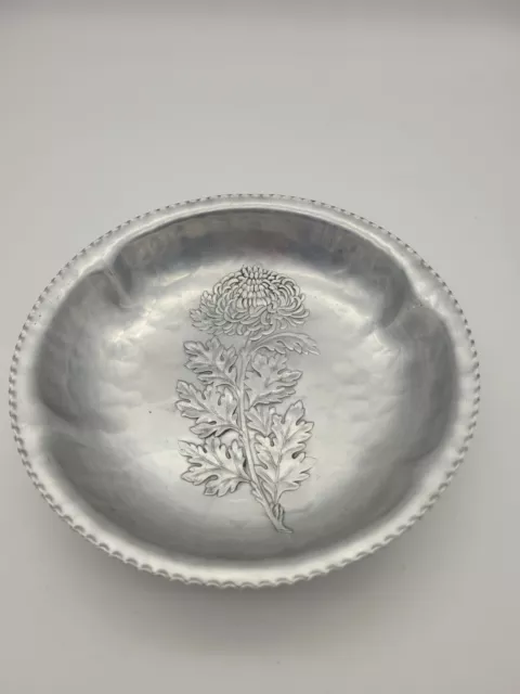 Vintage Trade Continental Mark Hand Wrought Silver Look 783 Trinket Dish