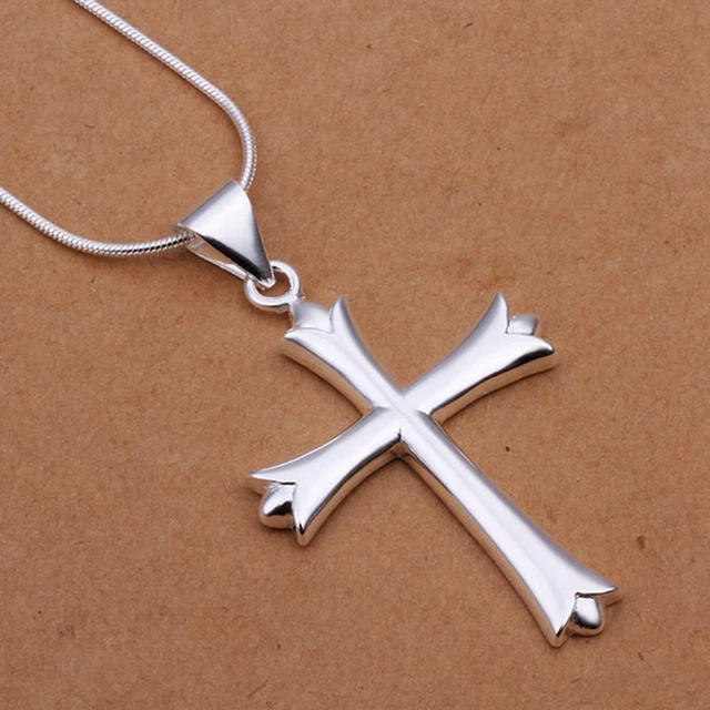 Pendentif Croix En Argent Sterling 925 Avec Zircone - Breloque Pour Bracelet Ou Collier, Bijou Religieux, Cadeau Pour Femme Ou Homme - 3