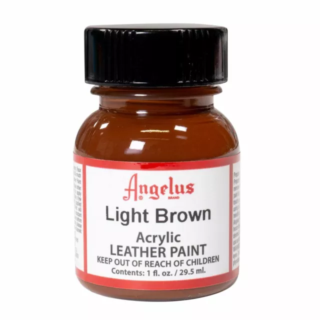 Angelus brand LIGHT BROWN acrylic leather paint 1 oz.