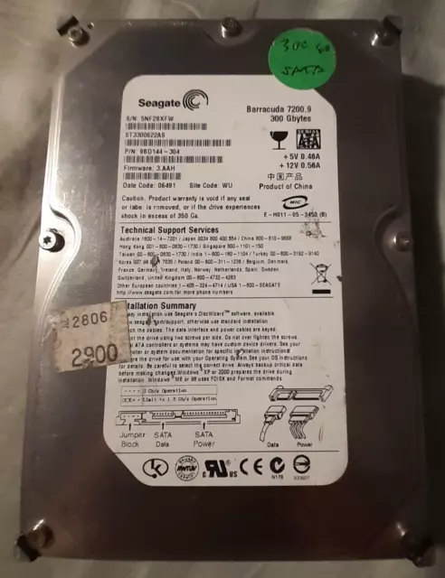 Seagate st3300622as 300GB 3.5 Hard drive (Free Shipping)