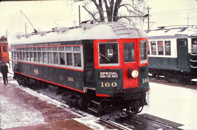North Shore Line (CNSM) - Interurban - #160 - Duplicate 35mm Slide (e)