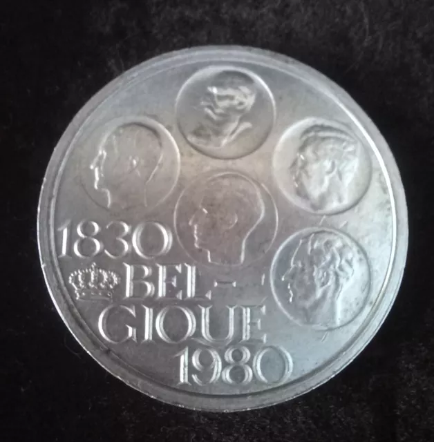 Pièce 500 Francs Argent  Belgique Commémorative 1830-1980