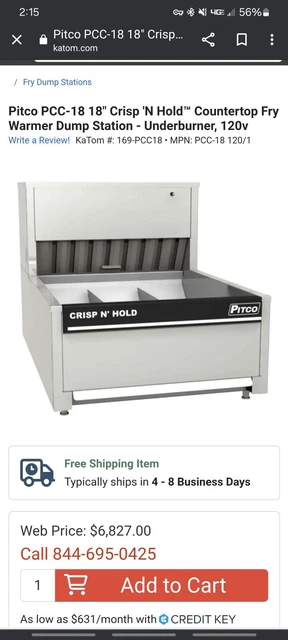 Pitco Crisp N' Hold PCC18