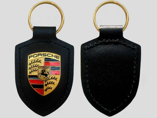 Alter Oldtimer Schlüsselmäppchen-Anhänger"PORSCHE 911-924-356-928-Targa" Werbung