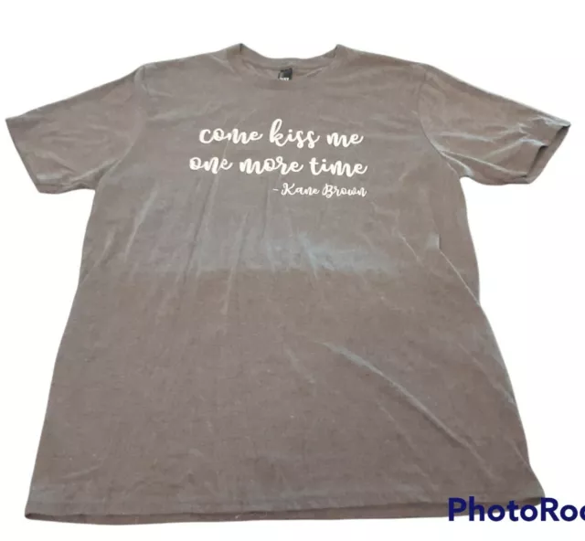 KANE BROWN Come Kiss Me One More Time Graphic T-Shirt Large Men's Women's Gray