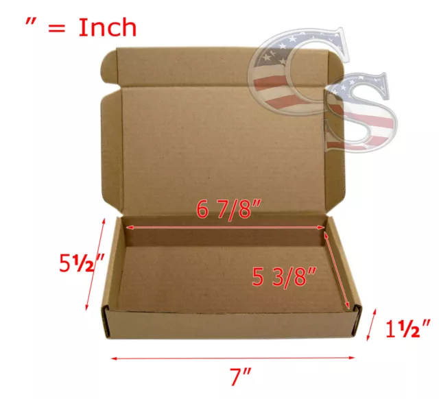 100 7x5½x1½ Cardboard Packing Mailing Moving Shipping Boxes Corrugated Cartons 3