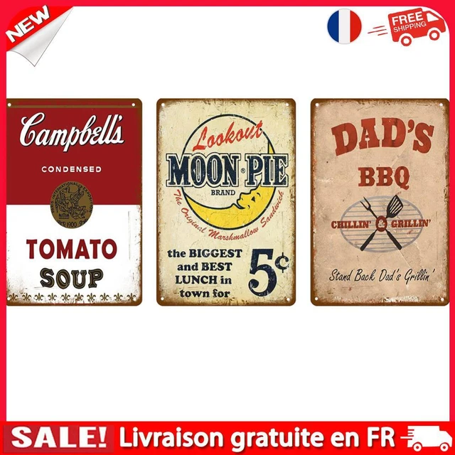 fr Advertisement Sheet Metal Drawing Metal Painting Tin Wall Poster for Bedroom