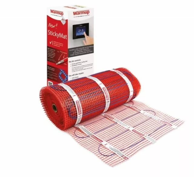Warmup 150w Electric Underfloor Heating Mat Only - All sizes - Free Delivery