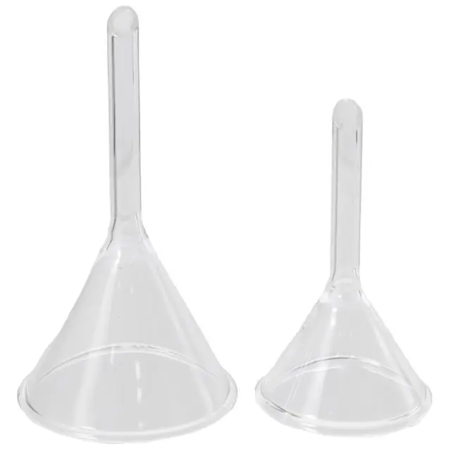 4Pcs Clear Borosilicate Glass Funnels  Laboratory Accessories  Home Kitchen Use