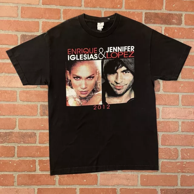 Jennifer Lopez Enrique Iglesias 2012 Tour Shirt Mens Large Concert Band Tee Vntg