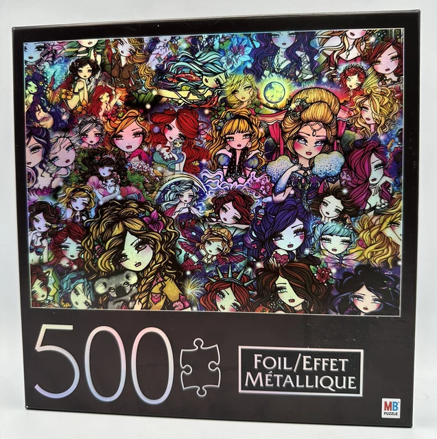 Doll Girl Collage FOIL Puzzle 500 Piece Milton Bradley Puzzle (Brand New)