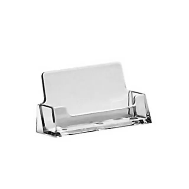 2 x Acrylic Business Card Holders Shop Counter Retail Display Stands Dispenser