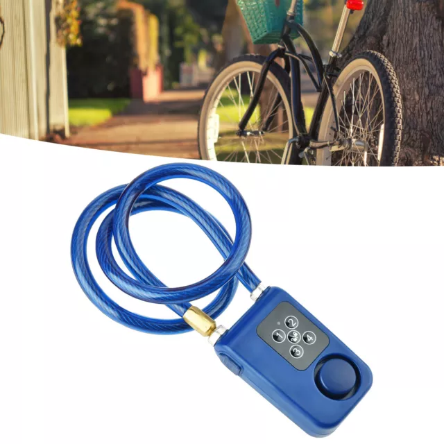 Y787 Smart Alarm Lock Antirrobo Cerradura de Cadena Para Bicicleta Puerta Azul