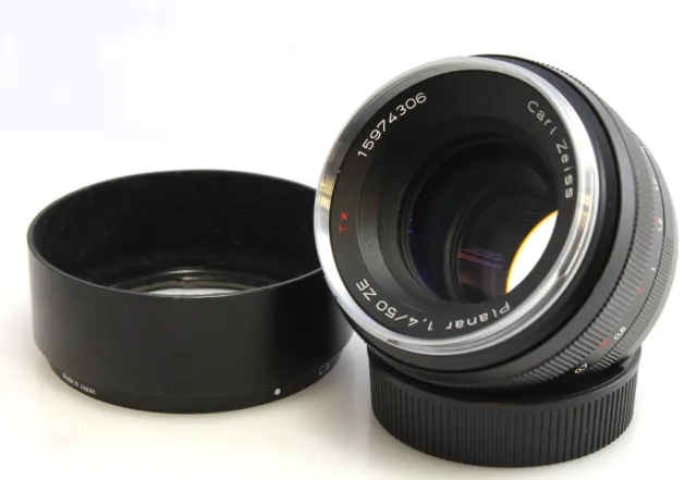 Carl Zeiss 50mm f1.4 Planar ZE T* manual focus fast Prime Lens - Canon EF Mount