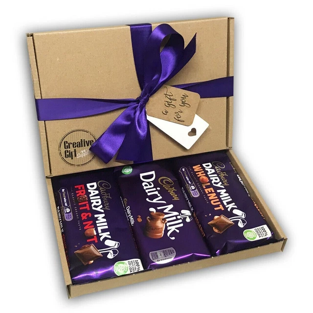 CADBURY DAIRY MILK Chocolate Bars Gift Box Fruit & Nut Wholenut Fathers