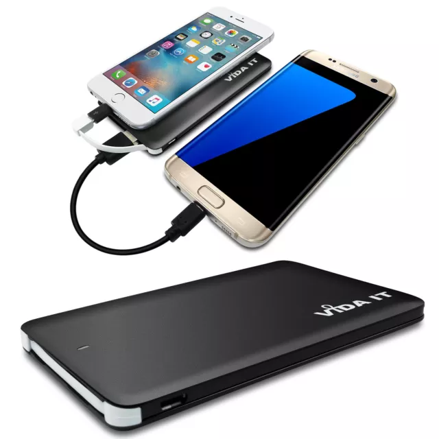 Power Bank Chargeur Batterie Externe Portable USB C iPhone 5v Pour Telephone 3