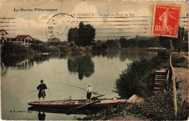 CPA Le Perreux En aval du Pont de Bry (1348549)