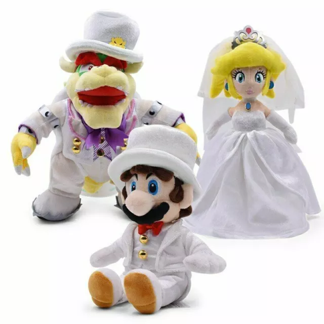 SUPER MARIO BROS. Odyssey Mario Plush Doll Stuffed Toy Groom Wedding 12 ...