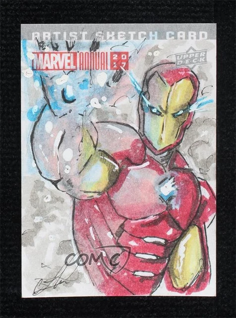 2017 Upper Deck Marvel Annual Sketch Iron Man 1/1 Cesar Flores Auto