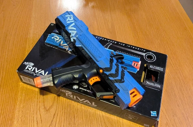 Blue Thing F4 Rival NERF RIVAL APOLLO XV-700 Blue Blaster Gun Tested And Working £8.00 ...