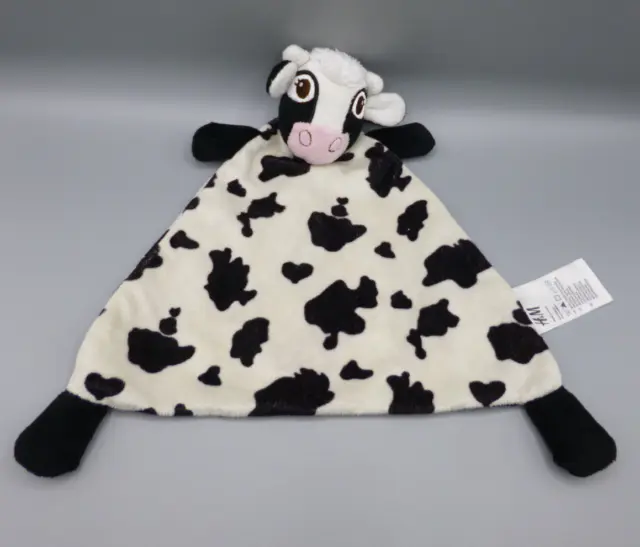 H&M Cow White Black Calf Soother Baby Comforter Blankie Blanket Soft Toy