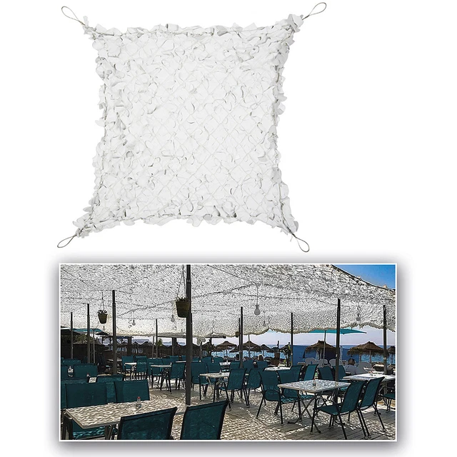 Filet de Camouflage Broadleaf Shade Sail Blanc Brise-Vue Réseau Solaire Auvent