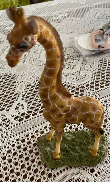 9 1/2" Resin Standing Giraffe Figurine - Very Detailed