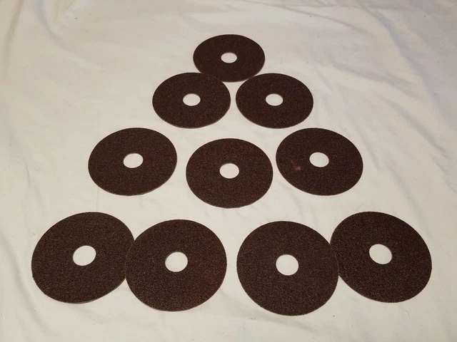 3M 1724 Type C Discs 50 Grit 4 inch X 5/8 inch lot 10 resin bond heavy fibre vtg