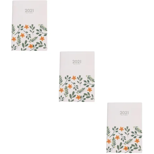 3 Pc 2021 Plan Book Schedule Notebook Daily Planner Calendar Stationery