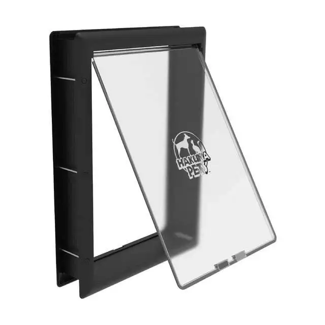 Pets Black Essential Large Pet Door for Screens, Doors & Walls.